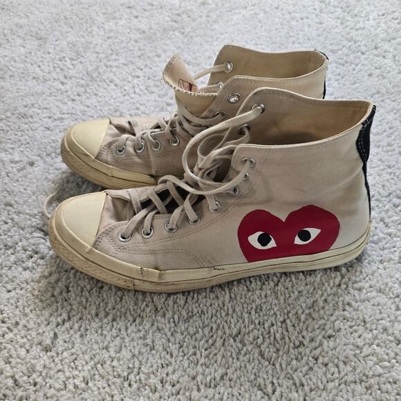 Comme Des Garcons X converse Artist Designer shoes Mens 11 Collab Rare - Picture 2 of 7